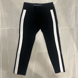 Banana Republic Sloan black dress pants with white stripe, size 2S.